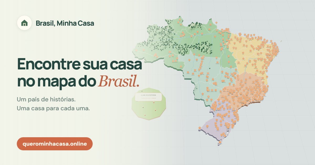Mapa interativo com casas distribuídas pelo Brasil